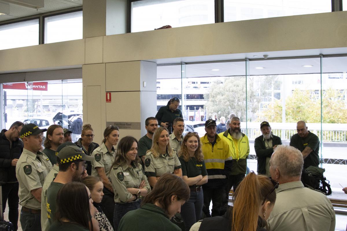 FFMVic Firefighters at Melbourne Airport.
