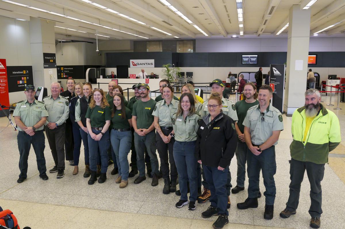 FFMVic Firefighters at Melbourne Airport.